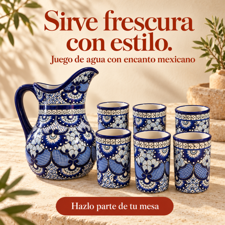 Juego jarra de agua y vasos